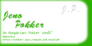 jeno pokker business card